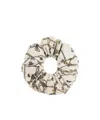 Versace Printed Silk Twill Scrunchie In White