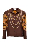 Versace Printed Silk-twill Shirt In Multi