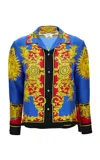 Versace Printed Silk Twill Shirt In Multi