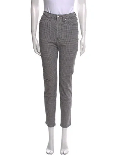 Pre-owned Versace Printed Skinny Leg Pants In Black