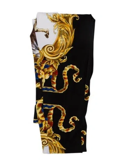 Pre-owned Versace Printed Skinny Leg Pants W/ Tags In White