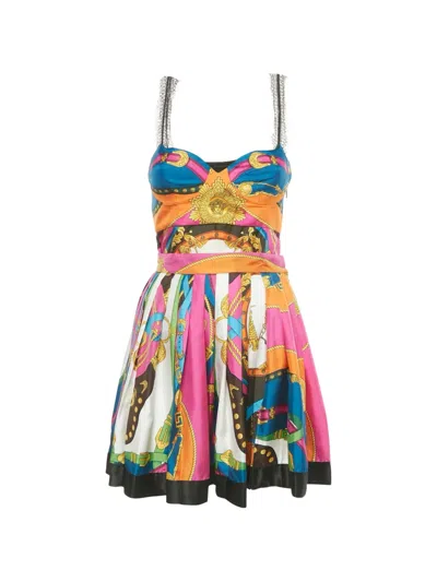 Pre-owned Versace Printed Skirt Set In Pink