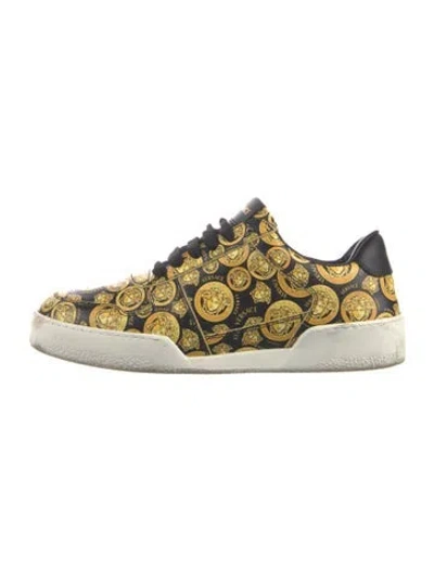 Pre-owned Versace Printed Sneakers In Multi