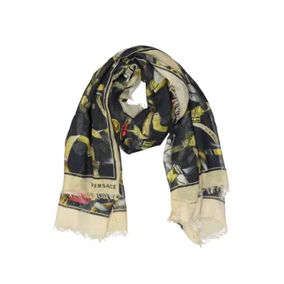 Versace Printed Square Scarf In Multi
