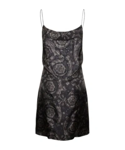 Versace Printed Suspender Dress