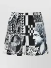 Versace Printed Polyester Swimming Shorts In Multi