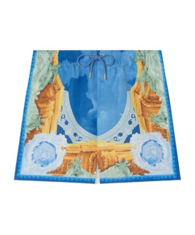 Versace Printed Swim Shorts In Multi