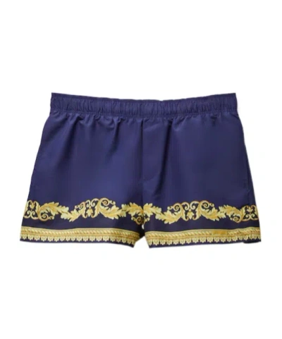 Versace Printed Swim Shorts In Multi
