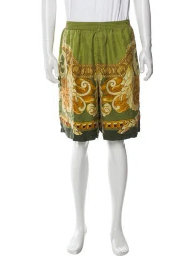 Pre-owned Versace Printed Swim Trunks In Black