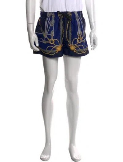 Pre-owned Versace Printed Swim Trunks In Black