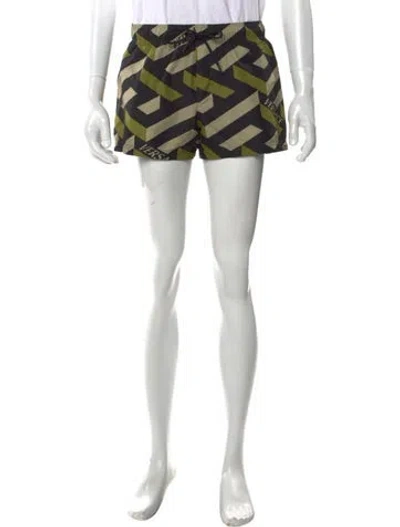 Pre-owned Versace Printed Swim Trunks In Multi