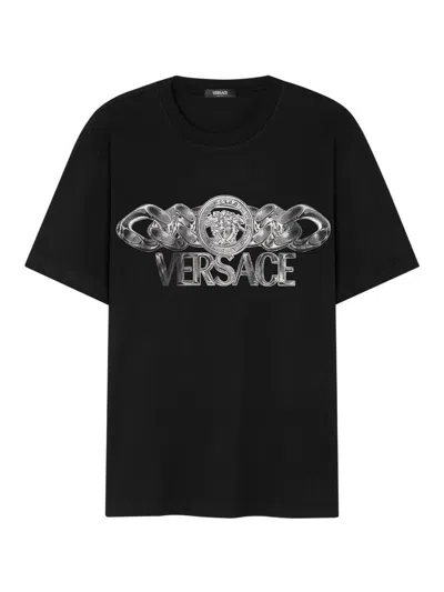 Versace Printed T-shirt In Black
