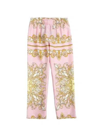 Versace Kids' Printed Trousers In Multi