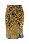 Versace Printed T-shirt Mini Skirt In Multi