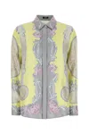 Versace Cameo Long-sleeved Silk Shirt