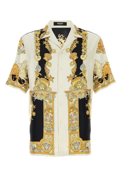VERSACE VERSACE PRINTED TWILL SHIRT
