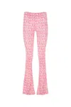 Versace Printed Velvet Pant In Pink