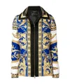 Versace Printed Zipper Casual Jacket In Nude