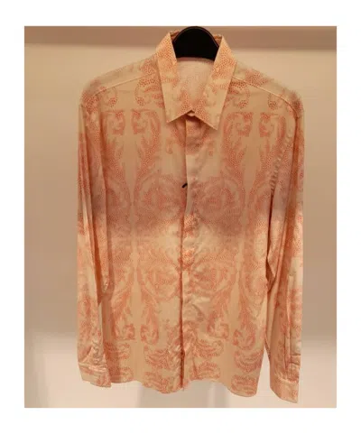 Versace Printing Long-sleeved Shirt In Nude