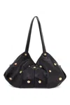 Versace Protea Shoulder Bag In Black