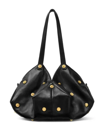 Versace Protea Shoulder Bag In Black