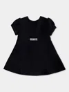 Versace Black Gianni Ribbon Dress For Baby Girl In Black
