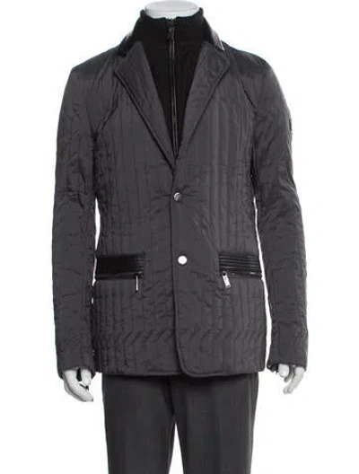 Pre-owned Versace Puffer Coat In Blue