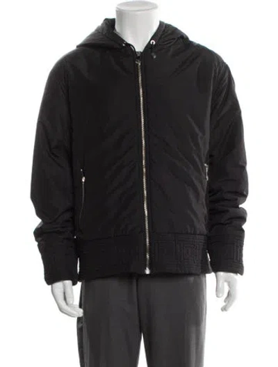 Pre-owned Versace Puffer Coat In Gray