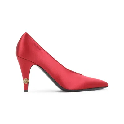 Versace Pump T.90 Fabric Decollete In Red