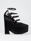 Versace Black Leather Tempest Pumps In Black