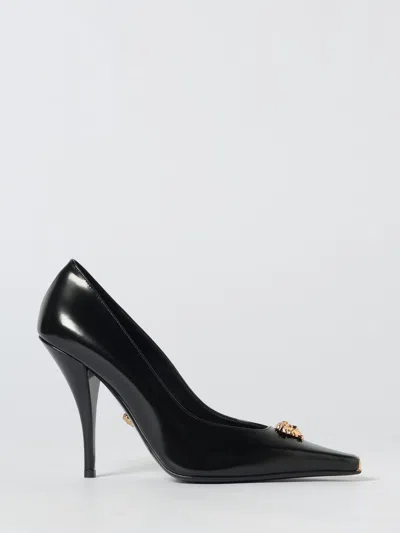 Versace 110mm La Medusa Leather Pumps With Heels In Black