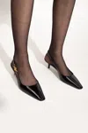 Versace Womens Black Medusa 40 Patent-leather Slingback Courts In Black