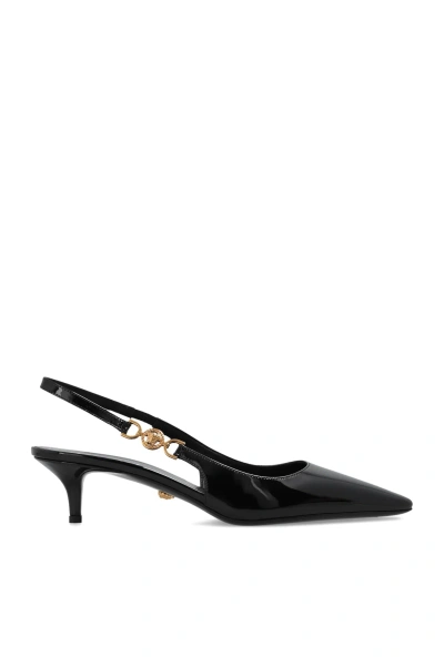 Versace Pumps With Medusa Face In Black