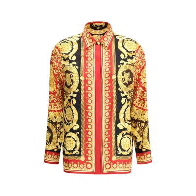 Versace Pure Silk Women's Shirt In Multi
