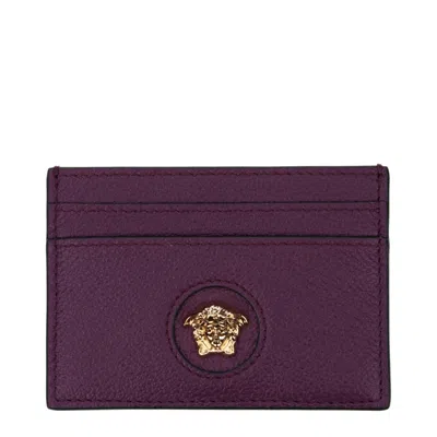 Versace Purple Leather Cardholder
