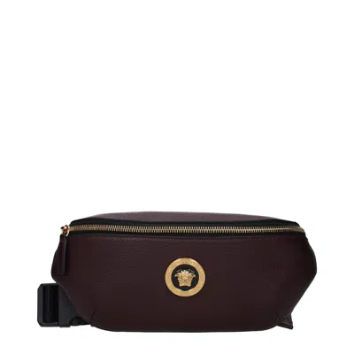Versace Purple Leather Men's Backpack