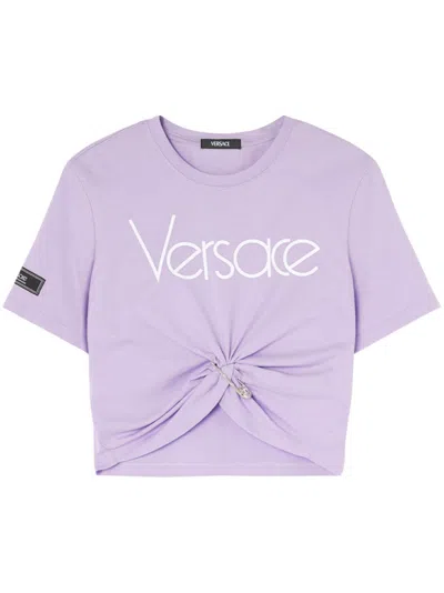 Versace Purple 1978 Re-edition T-shirt In 2lc70 Mauve White