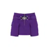 Versace Purple Viscose Mini Skirt In Purple