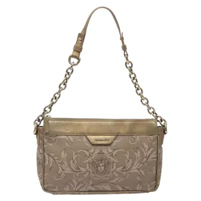 Pre-owned Versace Pvc Shoulder Bag () In Sand