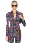 Versace Python-print Shirt In Multi