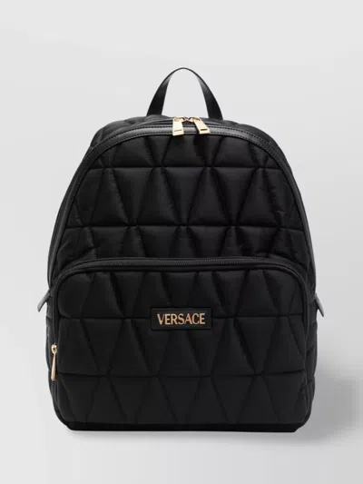 Versace Quilted Design Myth Nylon Backpack