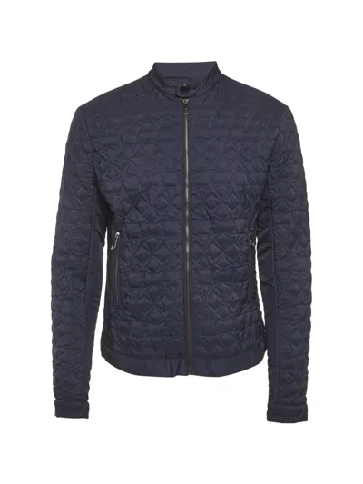 Pre-owned Versace Quilted Jacket In Blue
