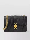 Versace Quilted Lambskin Shoulder Bag With Chain Strap