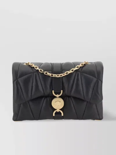Versace Quilted Leather Chain Shoulder Bag