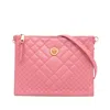Versace Quilted Medusa Crossbody In Pink