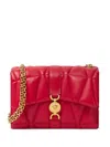 Versace Red Bag With Buckle And Gold Chain In Red