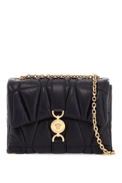 Versace Quilted Shoulder Bag Kleio In Black