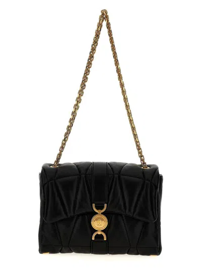 Versace Quilted Shoulder Bag Kleio In Black