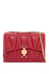 Versace Quilted Shoulder Bag Kleio In Lipstick Red- Gold (red)