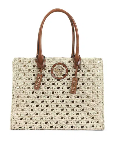 Versace Bolso Shopping - Beis In Brown